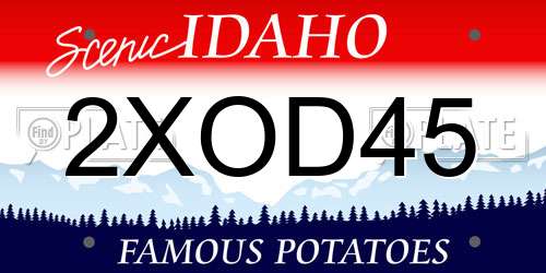 2XOD45 Idaho License Plate