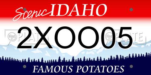2XOO05 Idaho License Plate