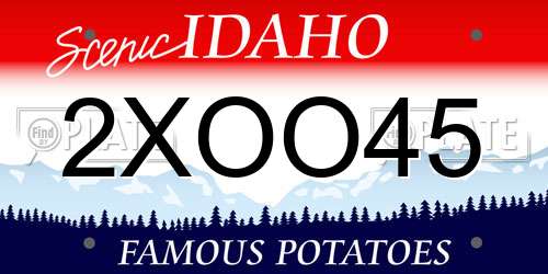 2XOO45 Idaho License Plate