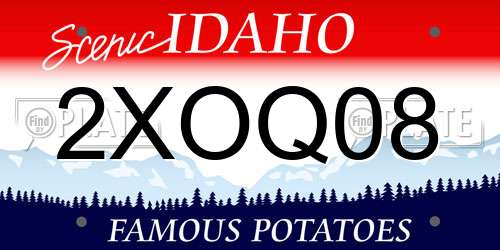 2XOQ08 Idaho License Plate