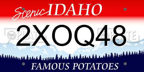 2XOQ48 Idaho License Plate