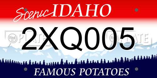 2XQ005 Idaho License Plate