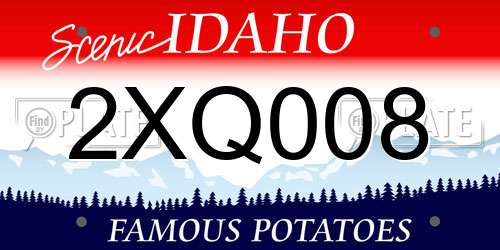 2XQ008 Idaho License Plate