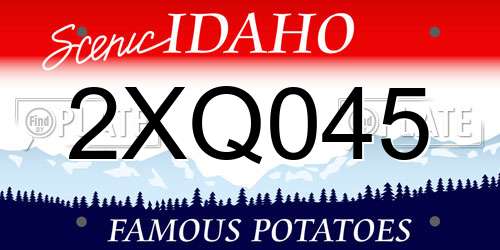 2XQ045 Idaho License Plate
