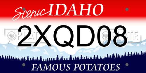 2XQD08 Idaho License Plate