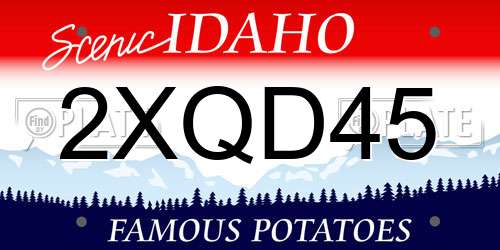 2XQD45 Idaho License Plate