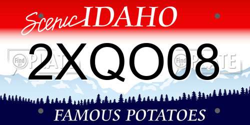 2XQO08 Idaho License Plate