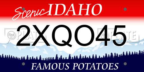 2XQO45 Idaho License Plate
