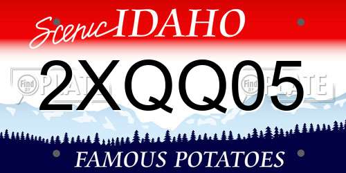 2XQQ05 Idaho License Plate