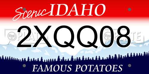 2XQQ08 Idaho License Plate