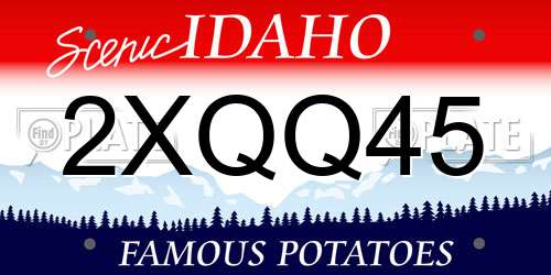 2XQQ45 Idaho License Plate