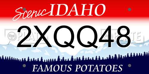 2XQQ48 Idaho License Plate