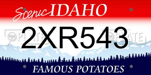 2XR543 Idaho License Plate