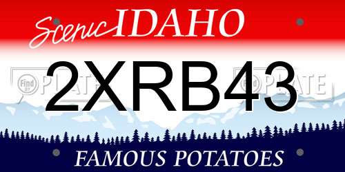 2XRB43 Idaho License Plate