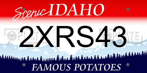 2XRS43 Idaho License Plate