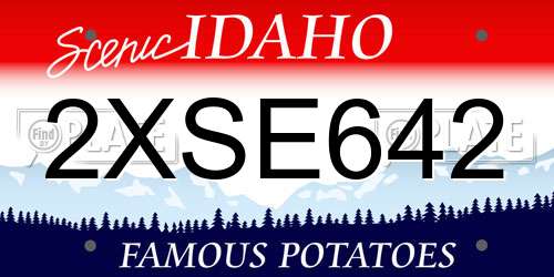 2XSE642 Idaho License Plate