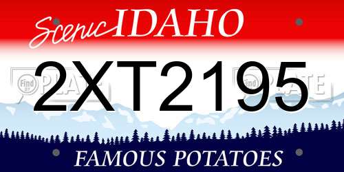 2XT2195 Idaho License Plate