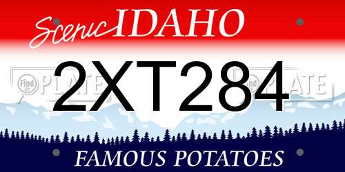 2XT284 Idaho License Plate