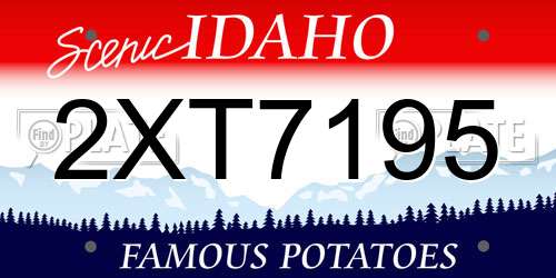 2XT7195 Idaho License Plate