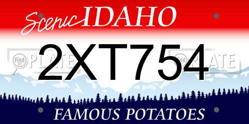 2XT754 Idaho License Plate