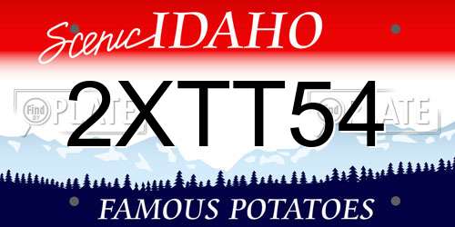 2XTT54 Idaho License Plate