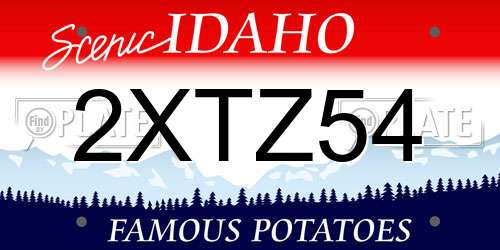2XTZ54 Idaho License Plate