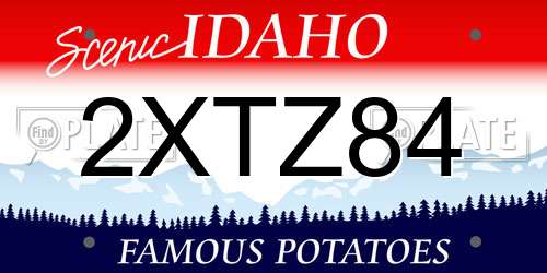2XTZ84 Idaho License Plate