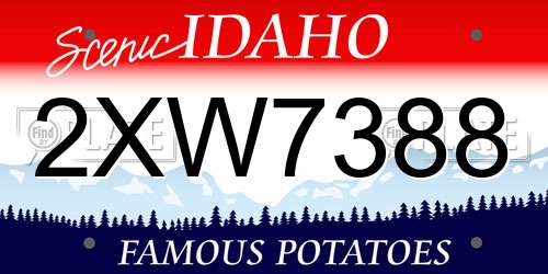 2XW7388 Idaho License Plate