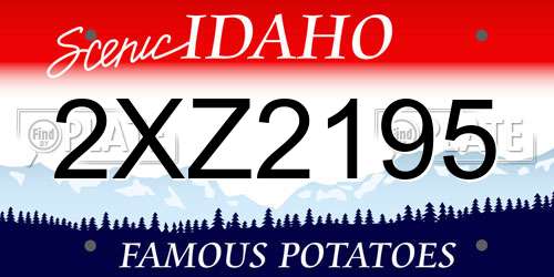 2XZ2195 Idaho License Plate
