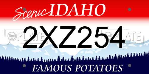 2XZ254 Idaho License Plate