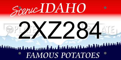 2XZ284 Idaho License Plate