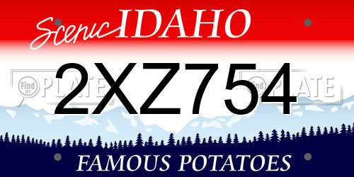 2XZ754 Idaho License Plate