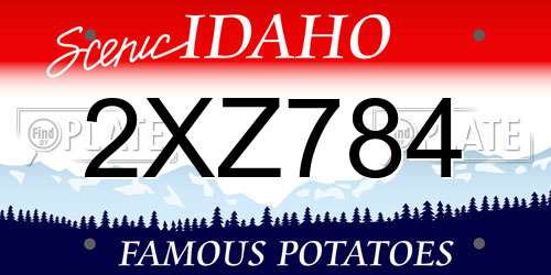 2XZ784 Idaho License Plate