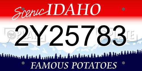 2Y25783 Idaho License Plate