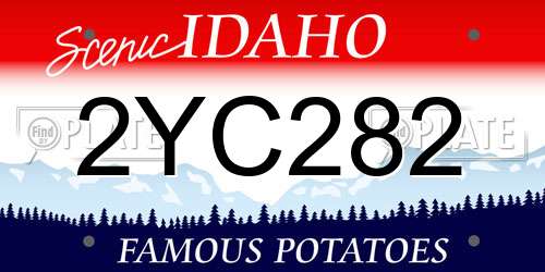 2YC282 Idaho License Plate