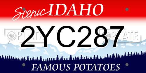 2YC287 Idaho License Plate