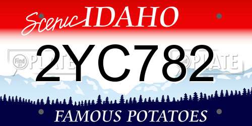 2YC782 Idaho License Plate