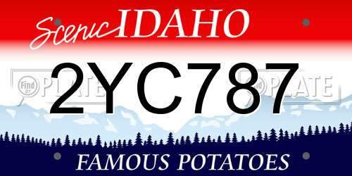 2YC787 Idaho License Plate