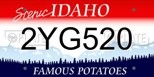 2YG520 Idaho License Plate