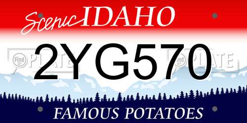 2YG570 Idaho License Plate