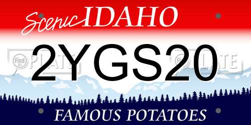 2YGS20 Idaho License Plate
