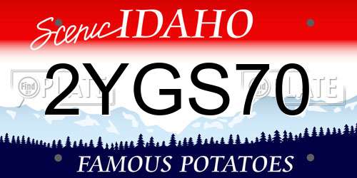 2YGS70 Idaho License Plate