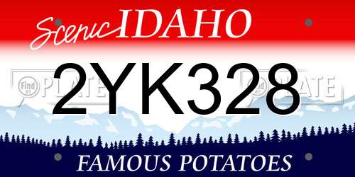 2YK328 Idaho License Plate