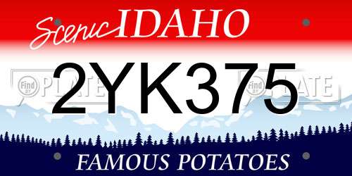 2YK375 Idaho License Plate