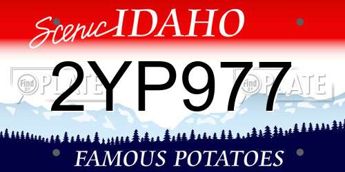 2YP977 Idaho License Plate