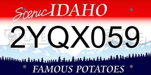 2YQX059 Idaho License Plate
