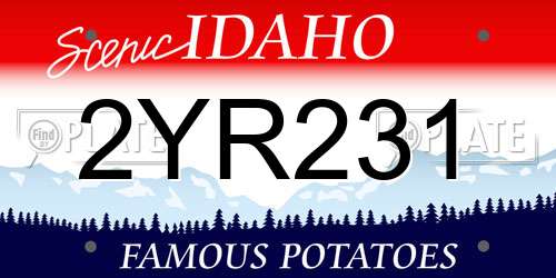 2YR231 Idaho License Plate