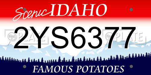 2YS6377 Idaho License Plate
