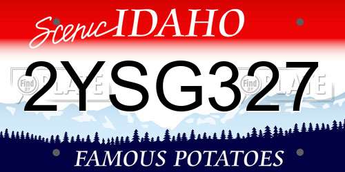 2YSG327 Idaho License Plate