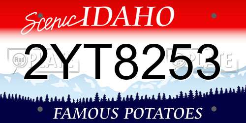 2YT8253 Idaho License Plate